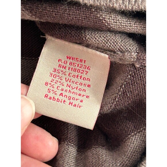 Boden Striped Cashmere Blend Cardigan size 4 Sweater Angora Rabbit Hair - Picture 4 of 7